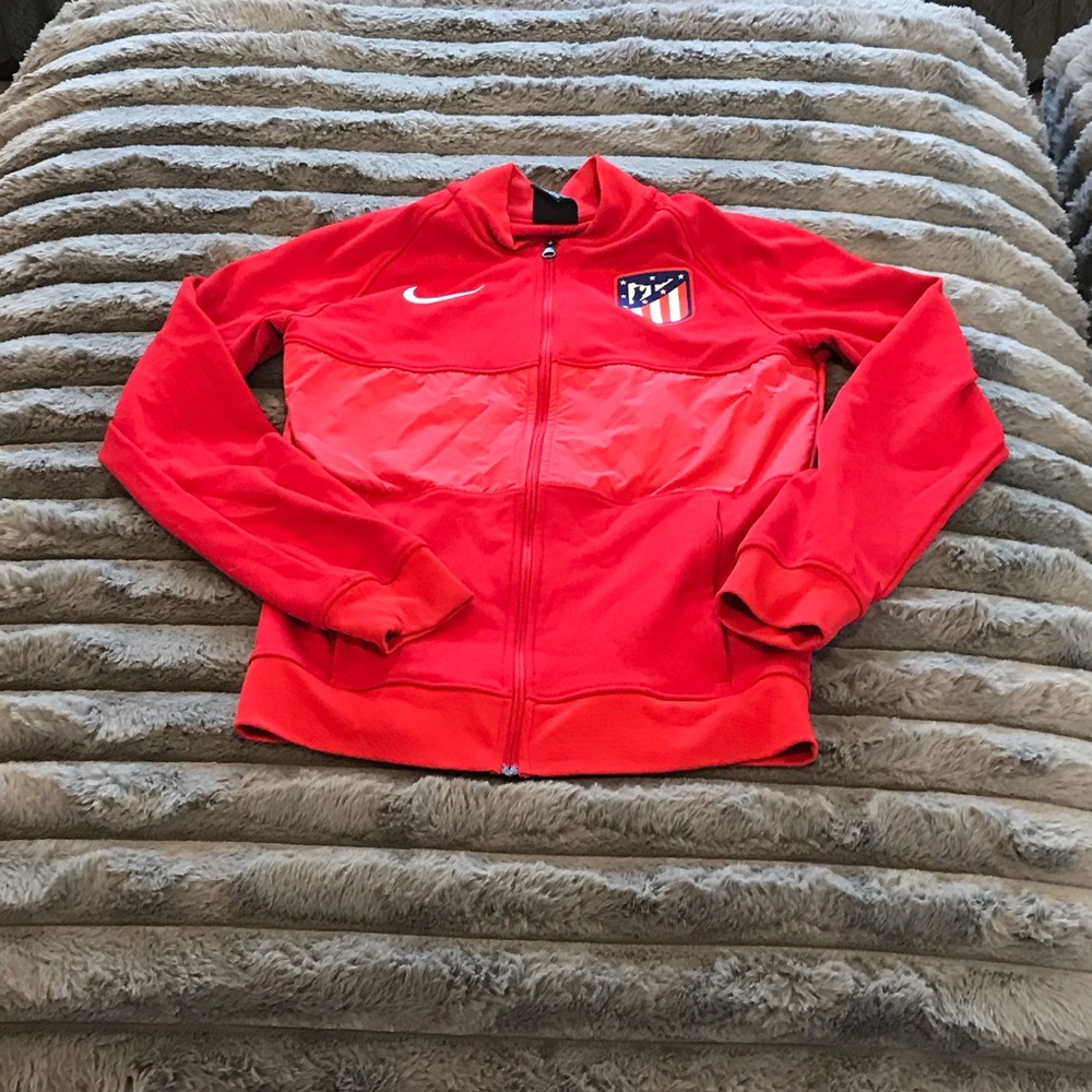 Nike Red Zip-Up Jacket with Logo
